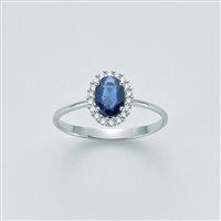 Anello Donna Oro Donna in Oro bianco Zaffiro DHAZ7879.006